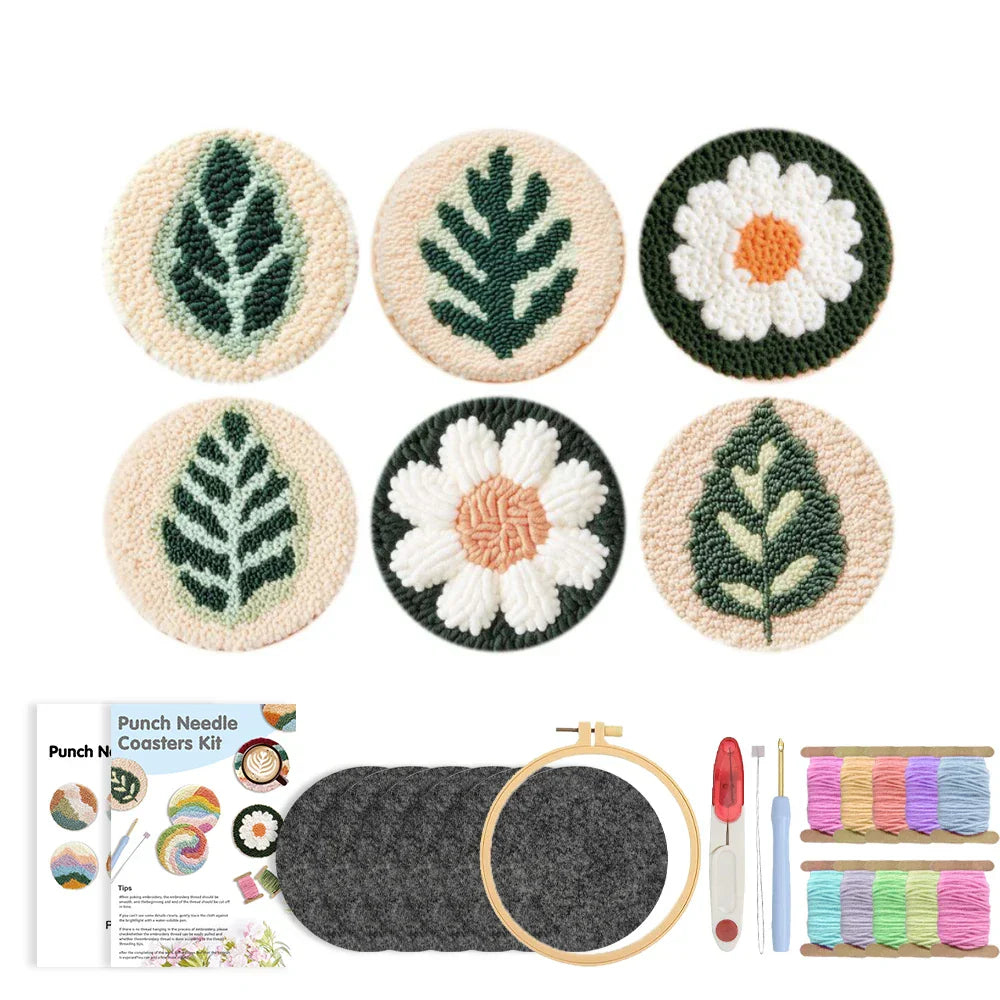 Coasters Yarn Hoop - Punch Needle Kit