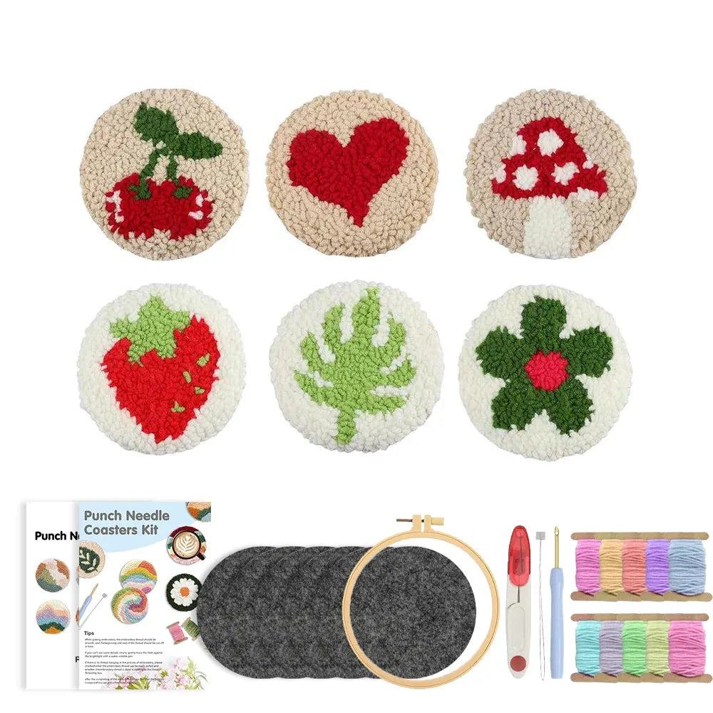 Floral DIY Embroidery - Punch Needle Kit