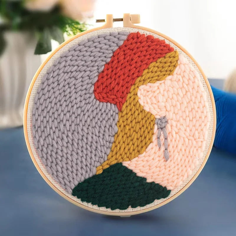 3D Magic Embroidery Needle Kits Punch Needle Set For Beginner DIY Craft Sewing Needlework Cross Stitch Art Home Decor For Gift