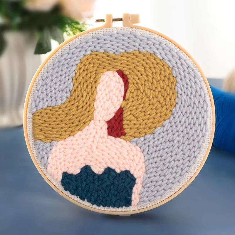 3D Magic Embroidery Needle Kits Punch Needle Set For Beginner DIY Craft Sewing Needlework Cross Stitch Art Home Decor For Gift