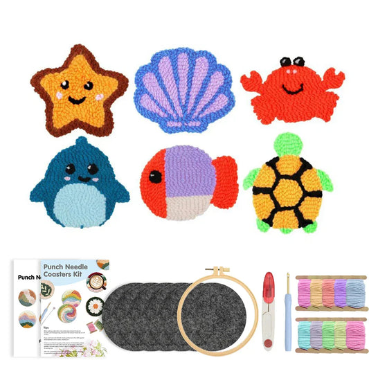 Animal Coaster DIY - Punch Needle Kit