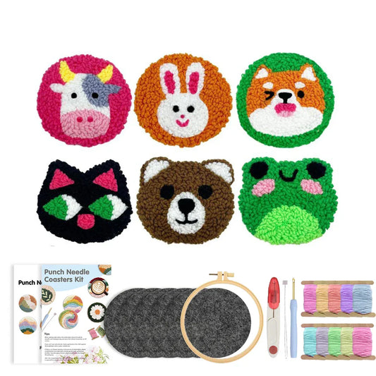 Animal Coaster Easy - Punch Needle Kit