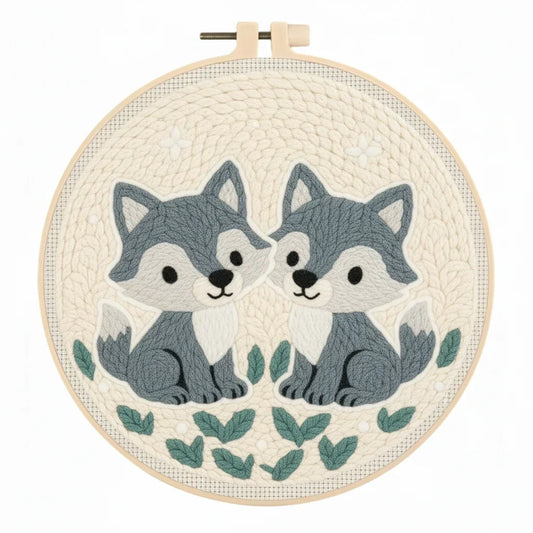 Animal Yarn Painting Hoop - Punch Needle Kit