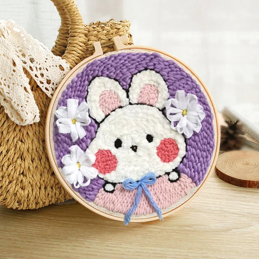 Bunny Design Yarn - Punch Needle Kit
