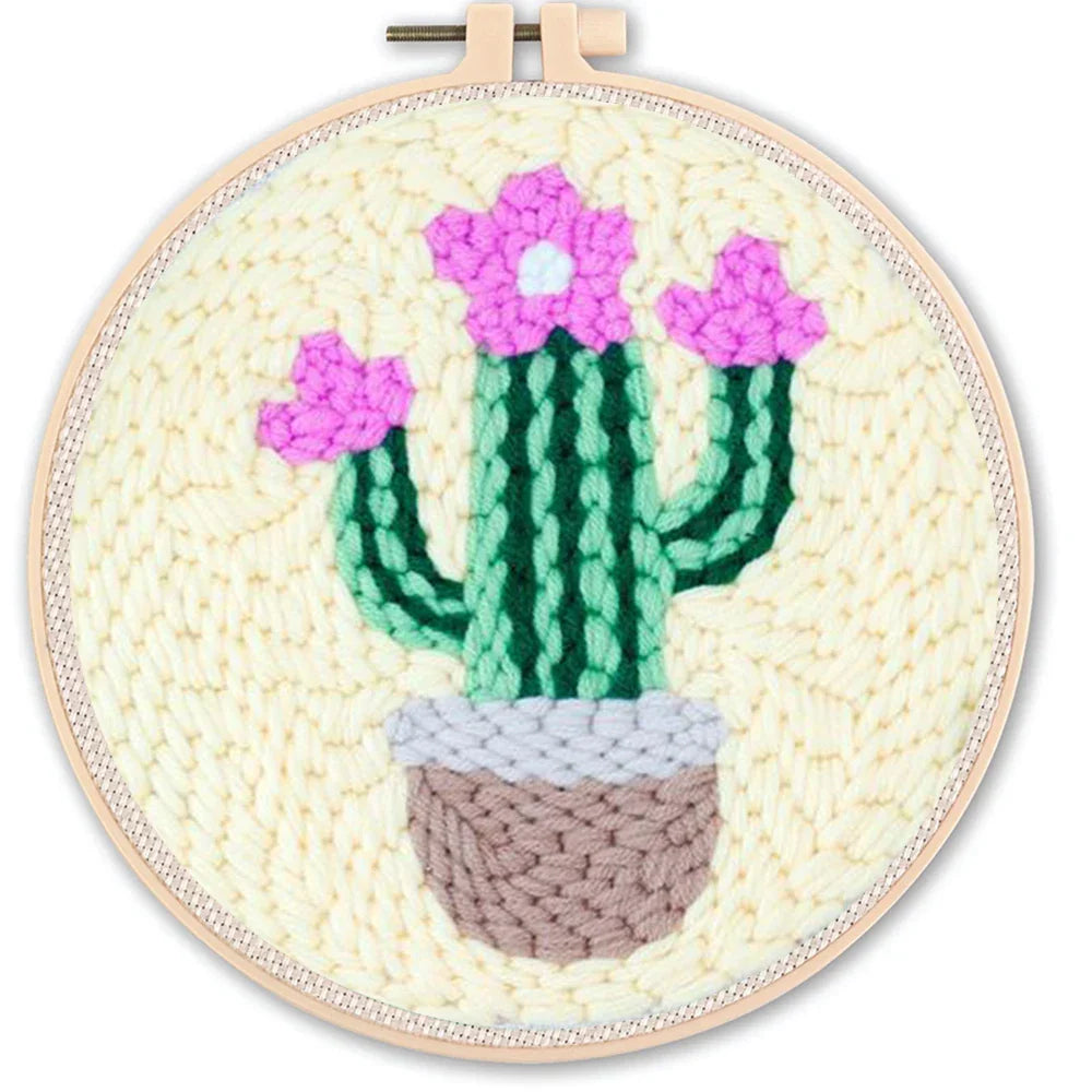 Cactus Floral - Punch Needle Kit