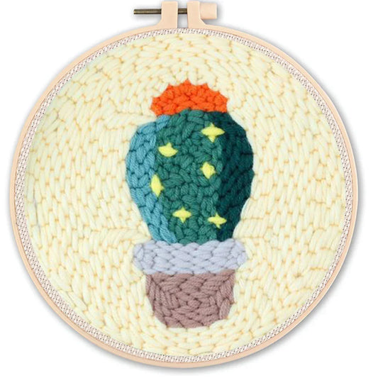 Cactus Hoop - Punch Needle Kit