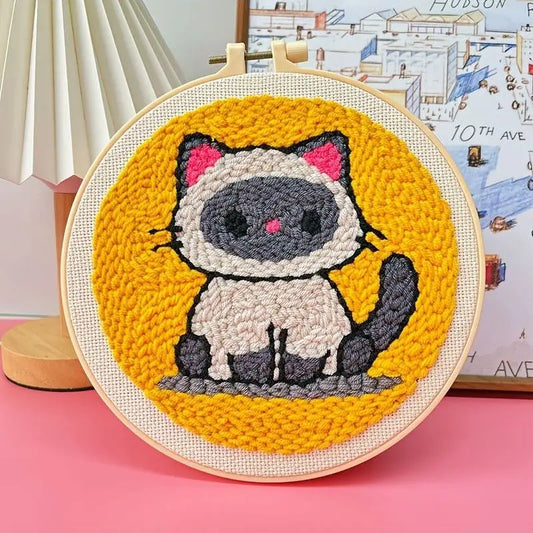 Cat Hoop Easy - Punch Needle Kit