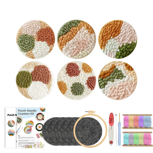 Coaster Embroidery Craft - Punch Needle Kit