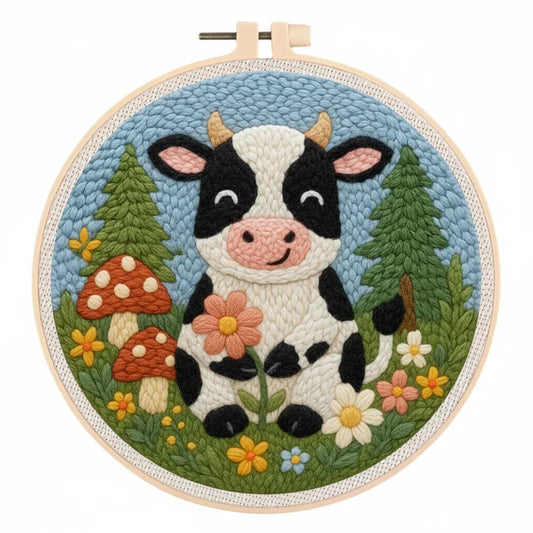 Cow Design Easy - Punch Needle Kit