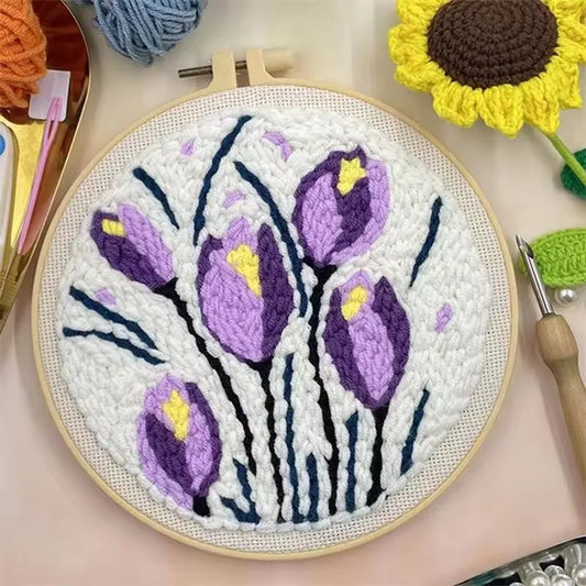 Crocus Floral - Punch Needle Kit