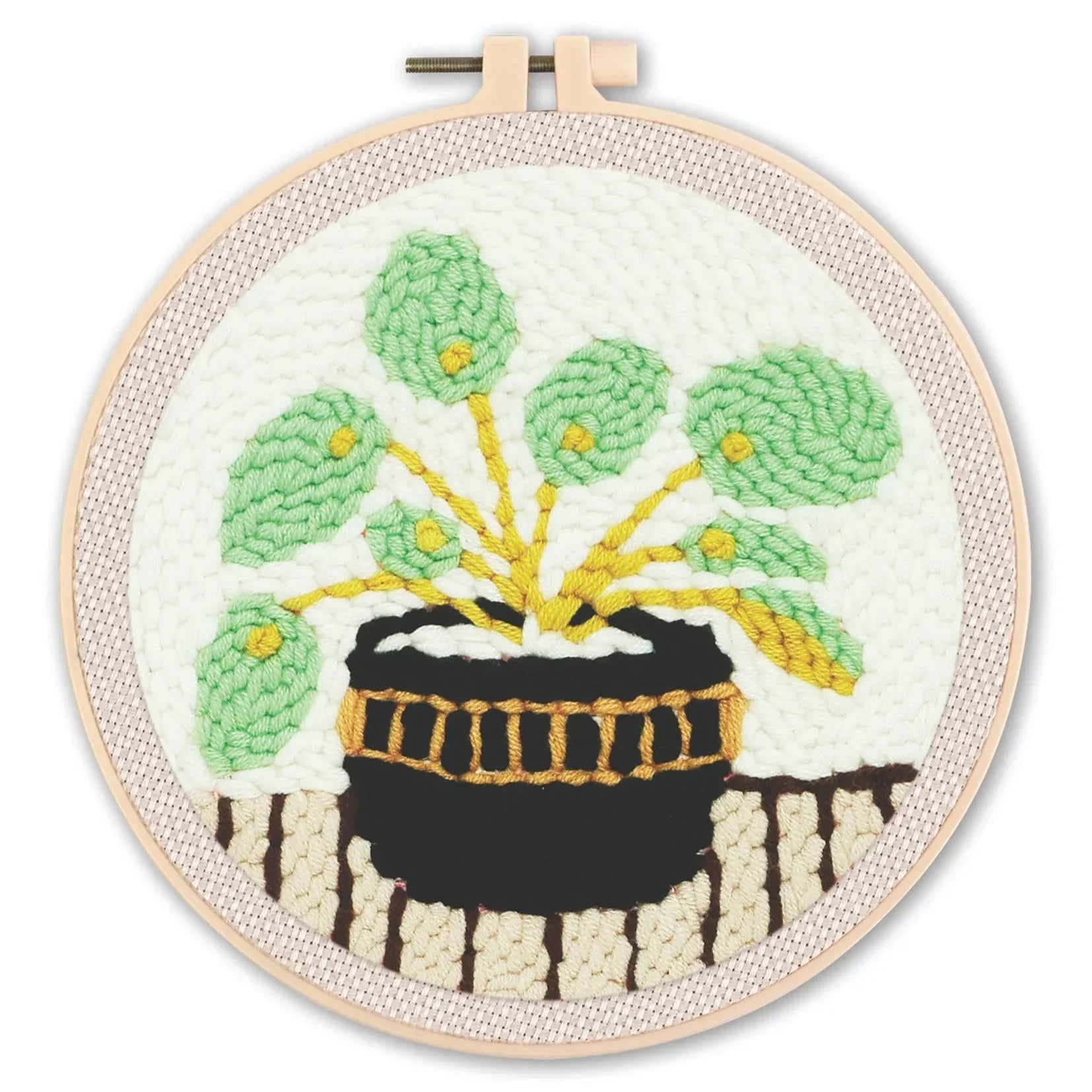 DIY Hoop Yarn Pattern - Punch Needle Kit