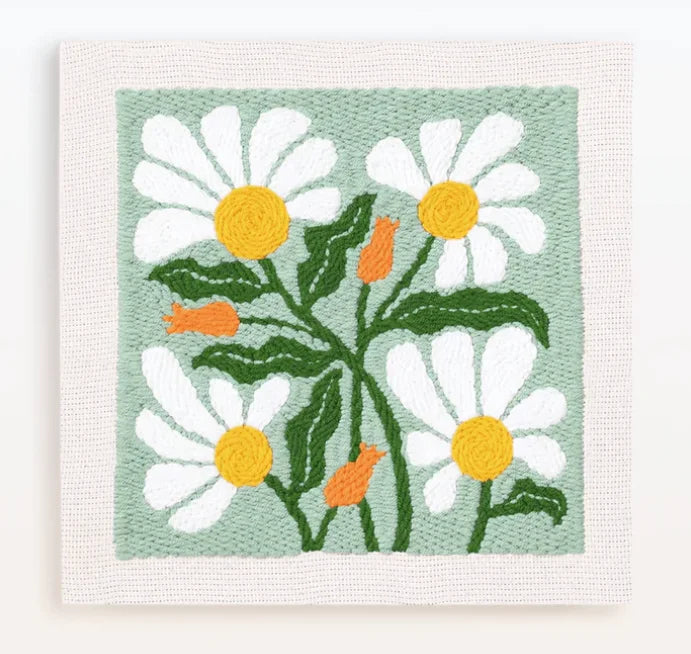 Daisy Field Frame - Punch Needle Kit