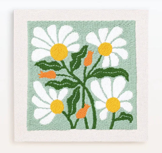 Daisy Field Frame - Punch Needle Kit