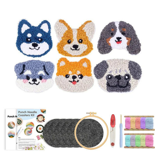 Dog Coaster Mats - Punch Needle Kit
