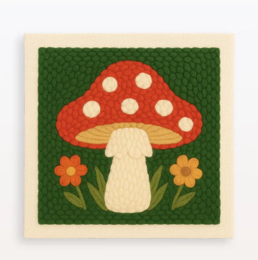 Enchanted Mushroom - Punch Needle Kit
