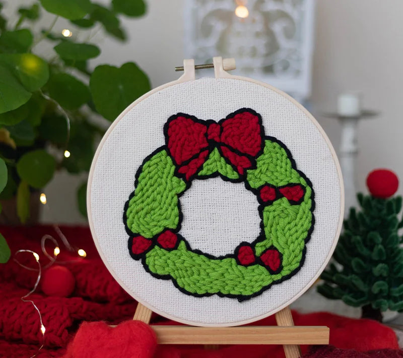 Bear Space Wall Art - Punch Needle Kit by Punch Needle Studio