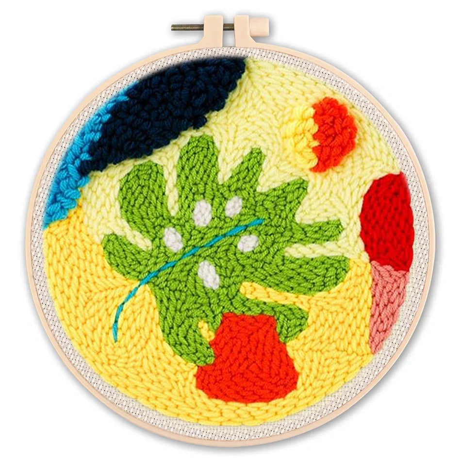 Floral Design Hoop - Punch Needle Kit