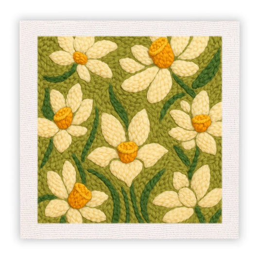 Floral Square - Punch Needle Kit