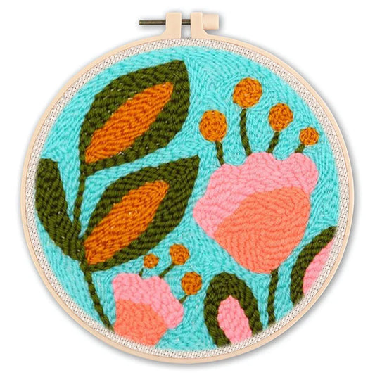 Floral Starter Frame - Punch Needle Kit