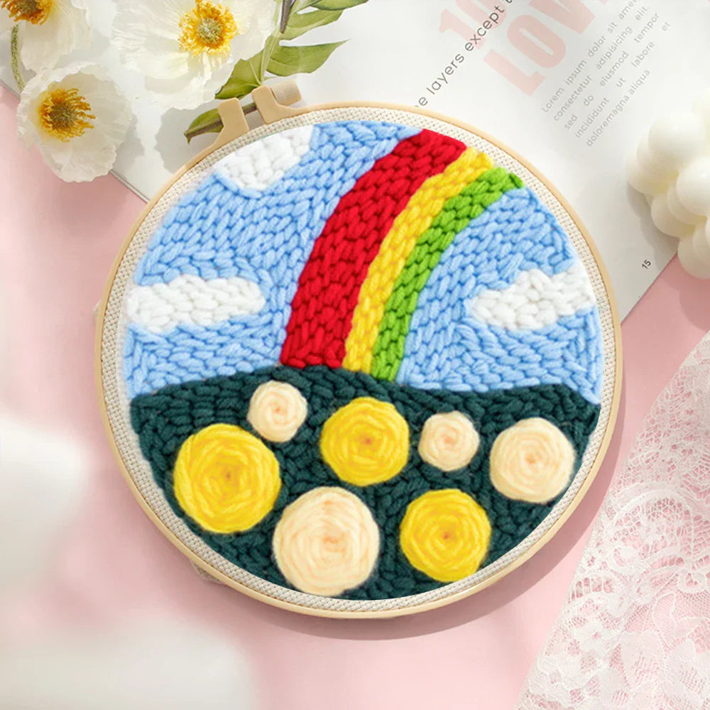 Floral Starter Yarn - Punch Needle Kit