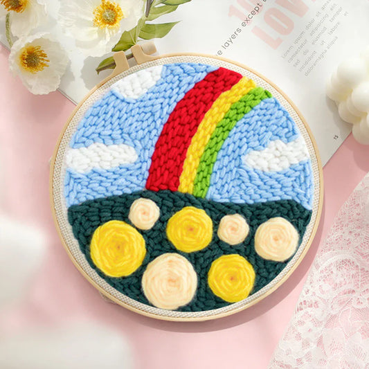 Floral Starter Yarn - Punch Needle Kit