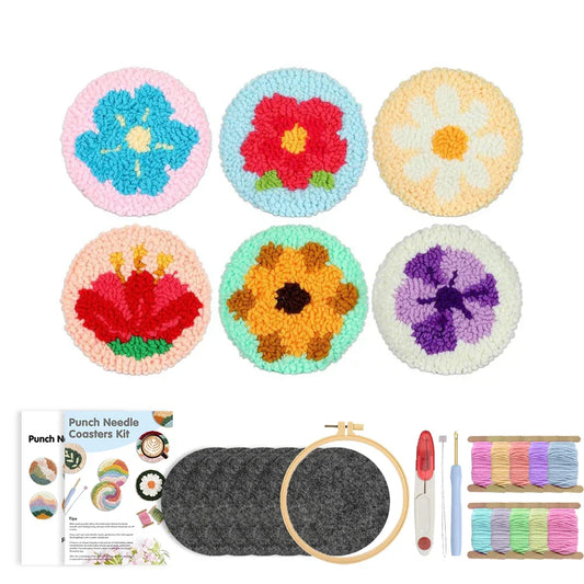 Flower Coaster Easy - Punch Needle Kit