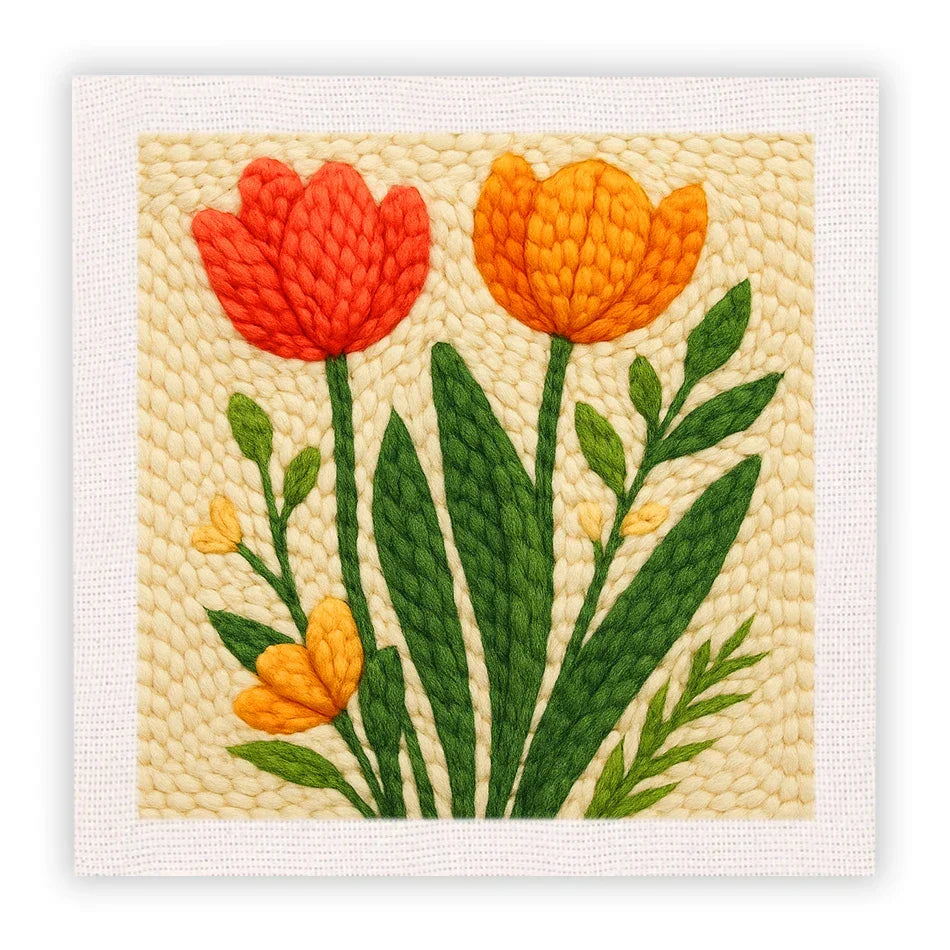Flower Design - Punch Needle Kit