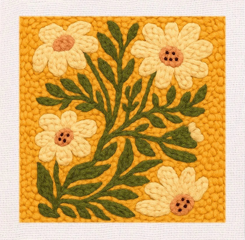 Flower Pattern Art - Punch Needle Kit