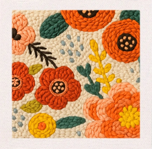 Flower Pattern Artisan - Punch Needle Kit