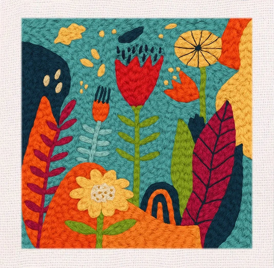 Flower Pattern Beginner - Punch Needle Kit