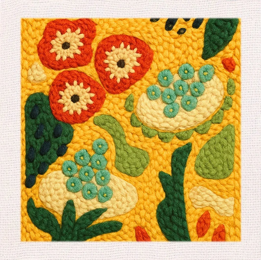 Flower Pattern Creation - Punch Needle Kit