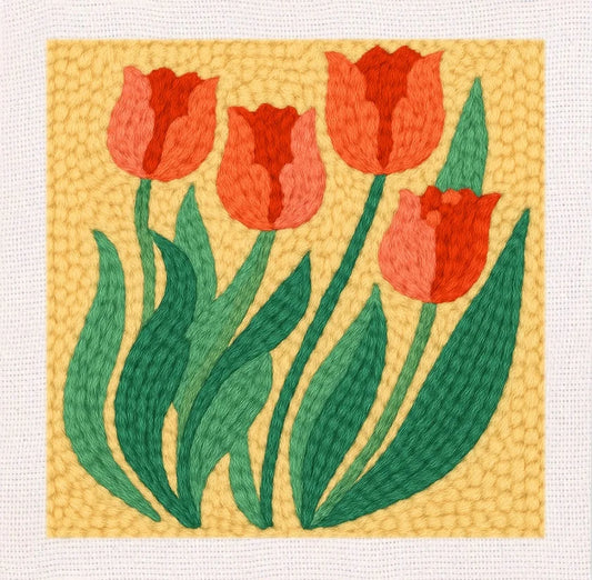 Flower Pattern Handicraft - Punch Needle Kit