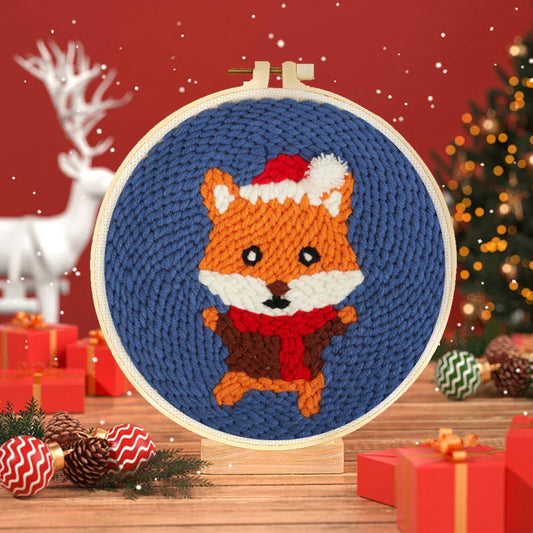 Fox Christmas - Punch Needle Kit