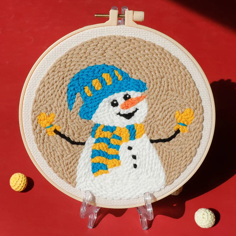 Cat Embroidery Hoop - Punch Needle Kit by Punch Needle Studio