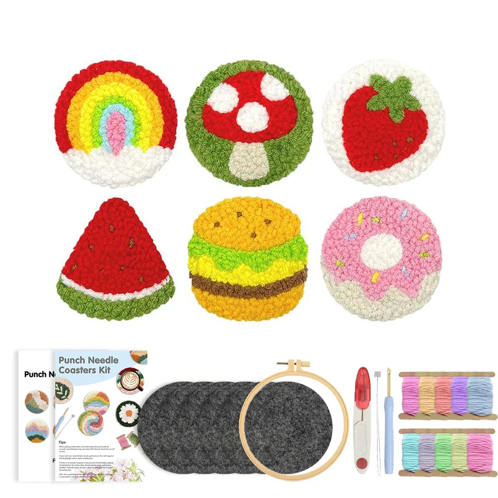 Fruit Coasters - Punch Needle Kit