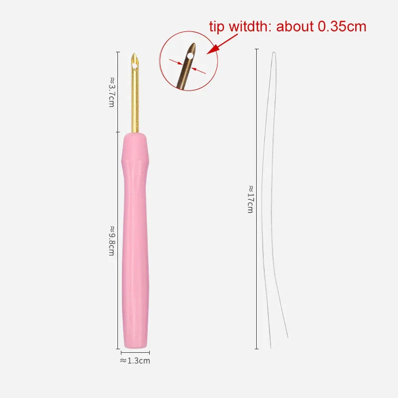 Magic Embroidery Punch Needle Pen Kit Cross Stitching Tool Set Weaving Tool Carpet Knitting Sewing Tool for DIY Sewing Craft Art