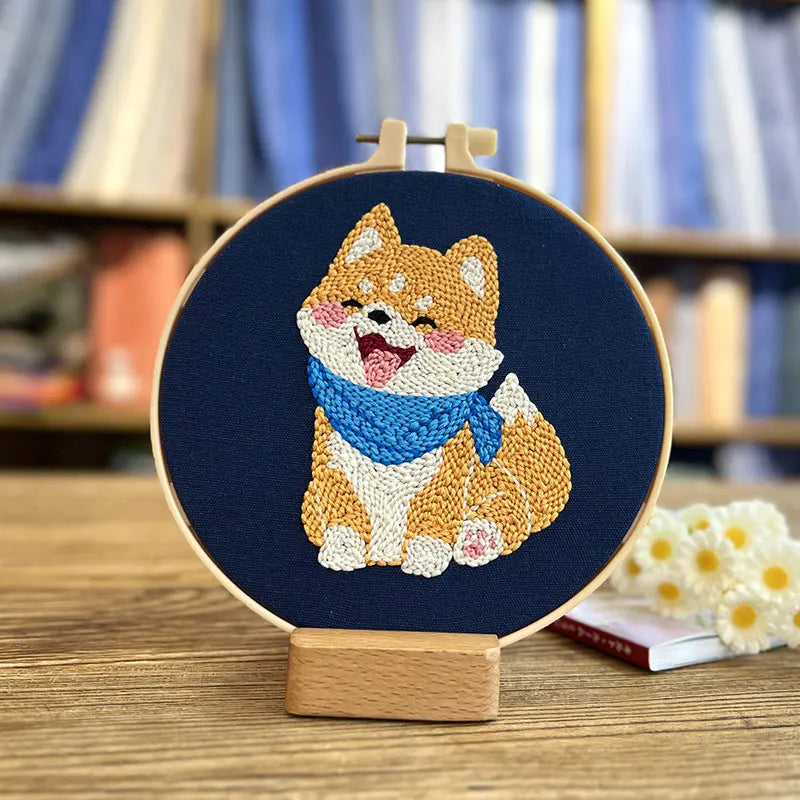 Magic Needle For Embroidery Set Panda Dinosaur Punch Needle Kits for Adults Beginner Whale Theme Sewing Needles Tool DIY Craft