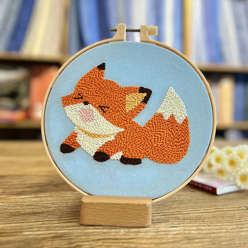 Magic Needle For Embroidery Set Panda Dinosaur Punch Needle Kits for Adults Beginner Whale Theme Sewing Needles Tool DIY Craft