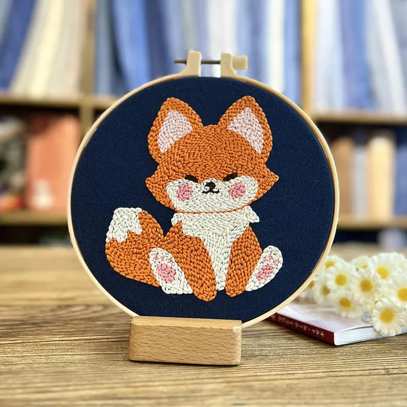 Magic Needle For Embroidery Set Panda Dinosaur Punch Needle Kits for Adults Beginner Whale Theme Sewing Needles Tool DIY Craft