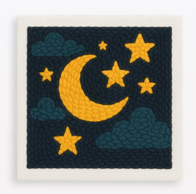 Moon And Stars - Punch Needle Kit