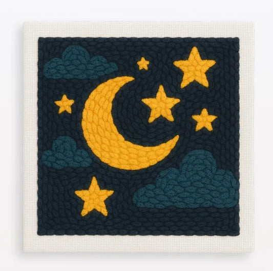 Moon And Stars - Punch Needle Kit