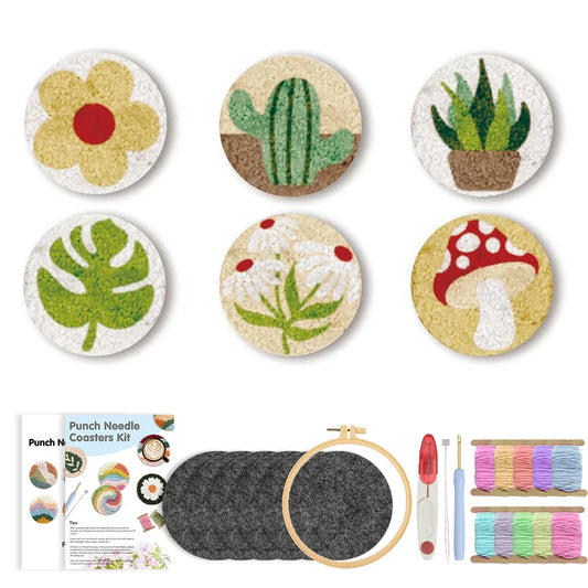 Plant Coasters - Punch Needle Kit