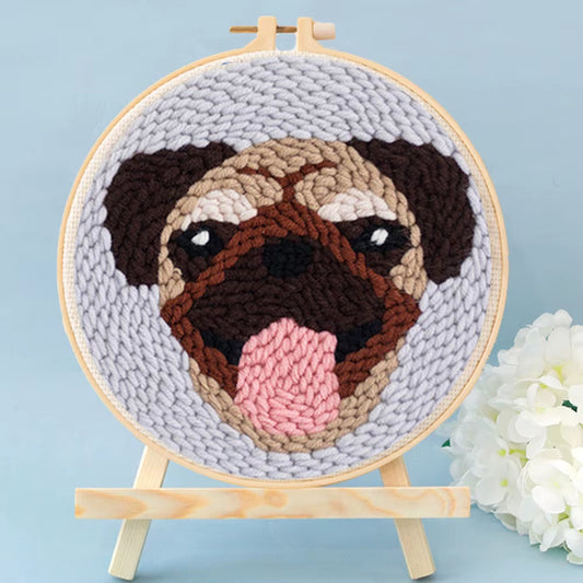 Playful Pug - Punch Needle Kit