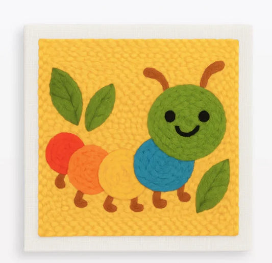 Punch Needle Embroidery Kits for Beginners Adults Cute Animals Craft Art Easy Punch Stitching kit with Tools 25x25cm Home Decor - CCXF-24-2525