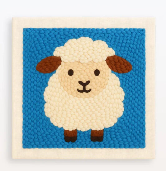 Punch Needle Embroidery Kits for Beginners Adults Cute Animals Craft Art Easy Punch Stitching kit with Tools 25x25cm Home Decor - CCXF-26-2525