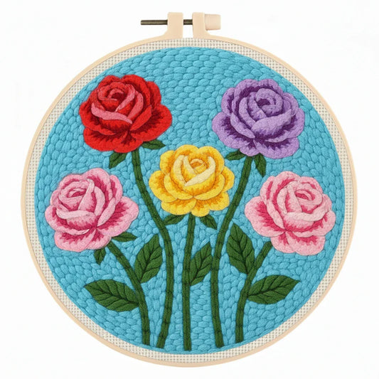 Rose Floral - Punch Needle Kit