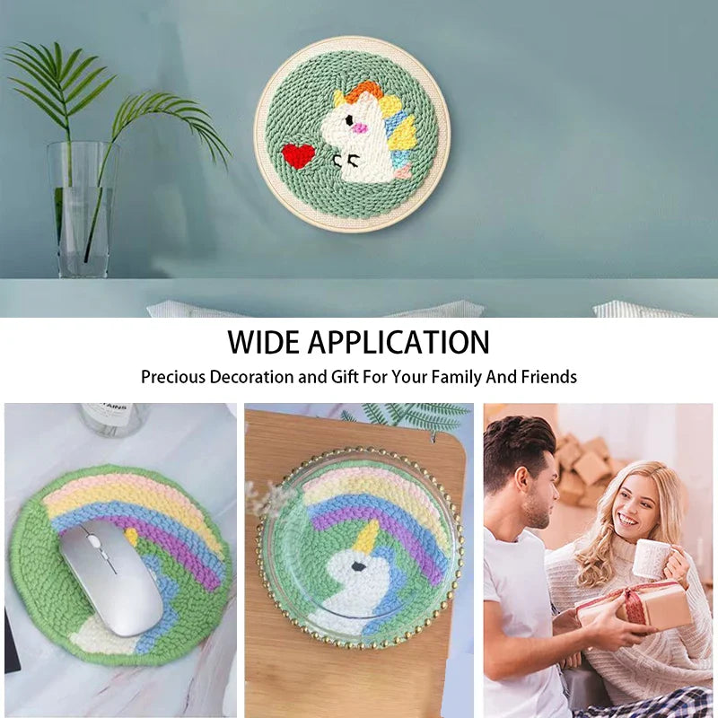 The Starry Night by Vincent van Gogh | 25x30cm | DIY Punch Needle Craft Kit  | 25x30cm