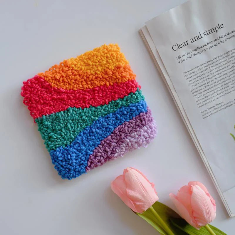 Abstract Landscape DIY Punch Needle Coaster Kit