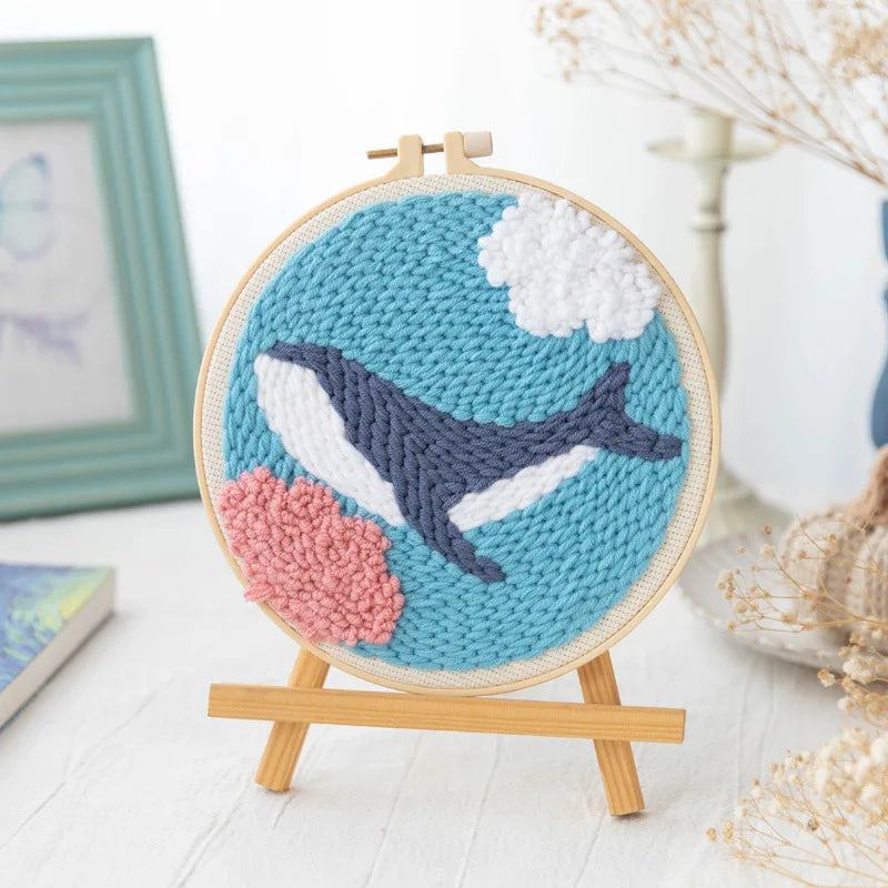 Leaping Whale | DIY Punch Needle Craft Kit