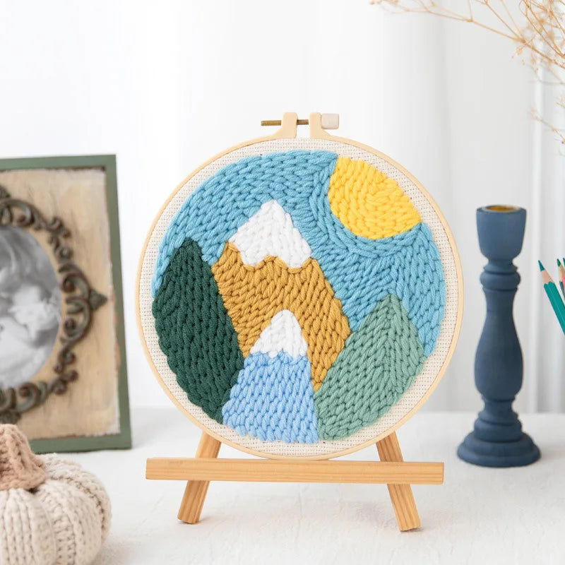 Sun over the Peaks | DIY Punch Needle Craft Kit